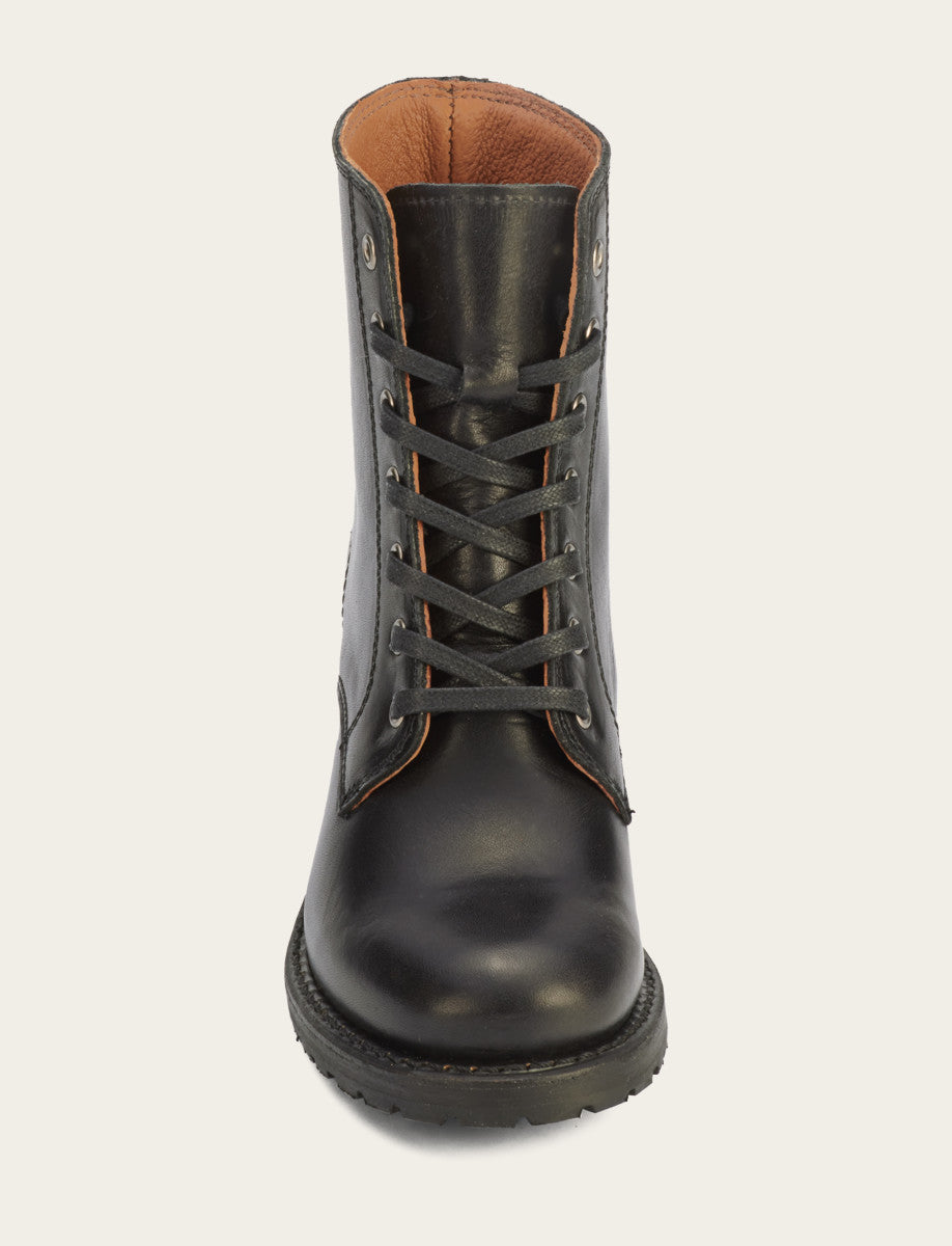 Women's Black Sabrina 6G Lace Up Boots Black - Frye