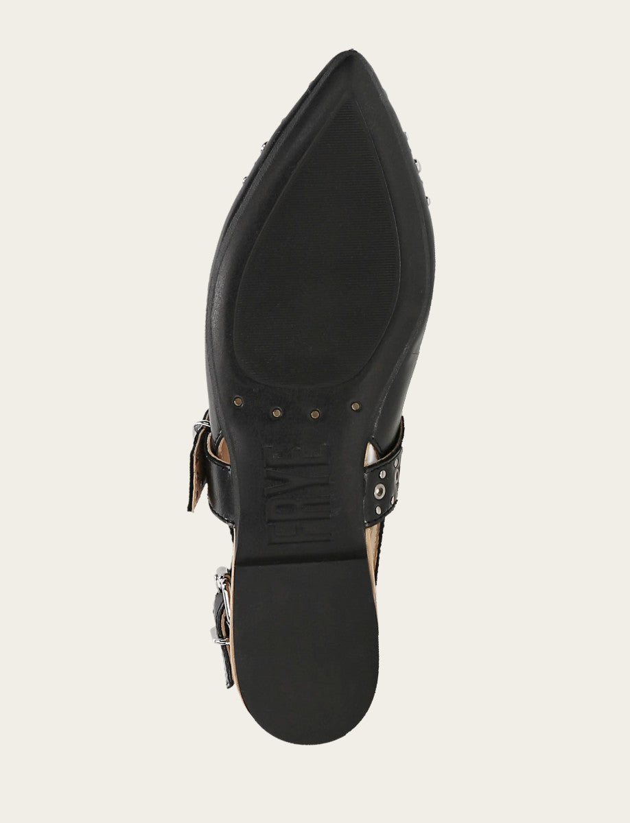 Women's Black Heather Slingback Studded Shoe Black - Frye