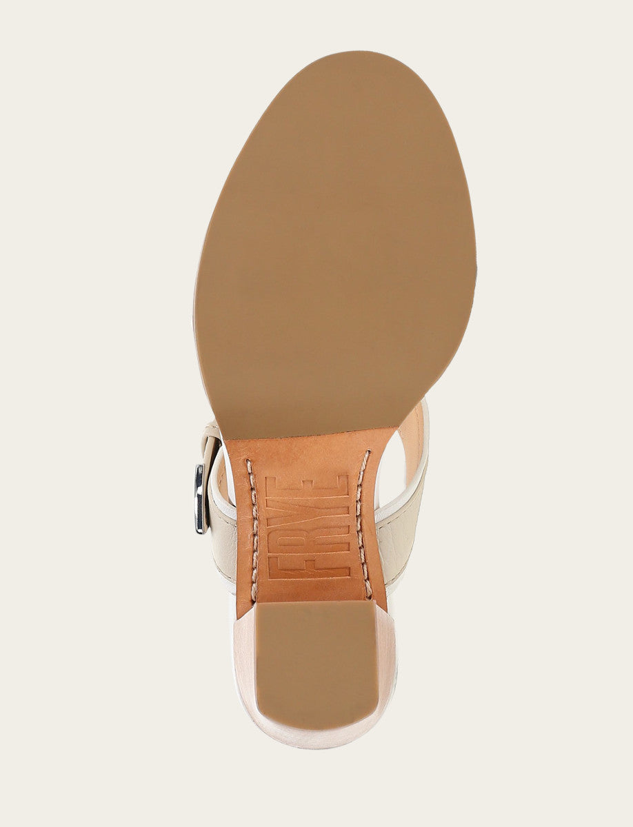 Women's White Ivory Stella Buckle Slide Sandals White/ivory - Frye