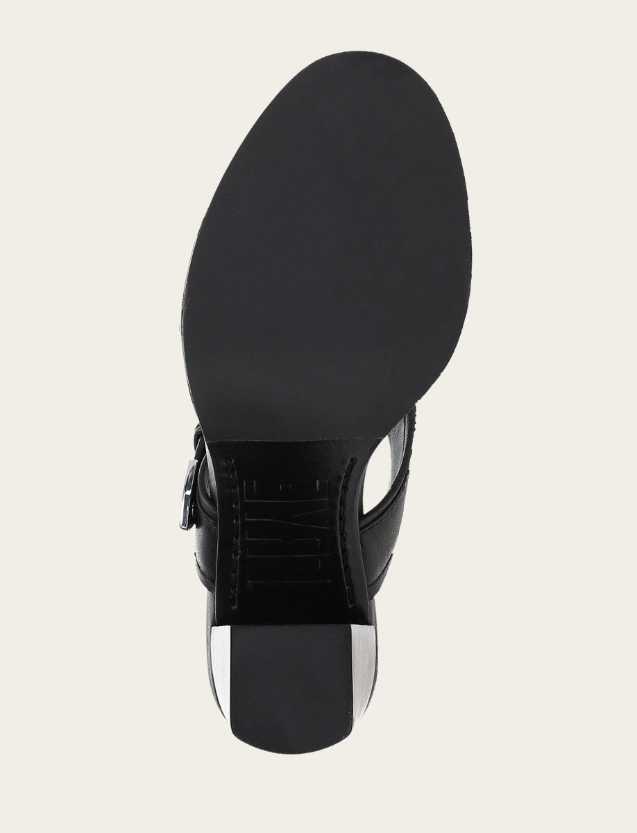 Women's Black Stella Buckle Slide Sandals Black - Frye