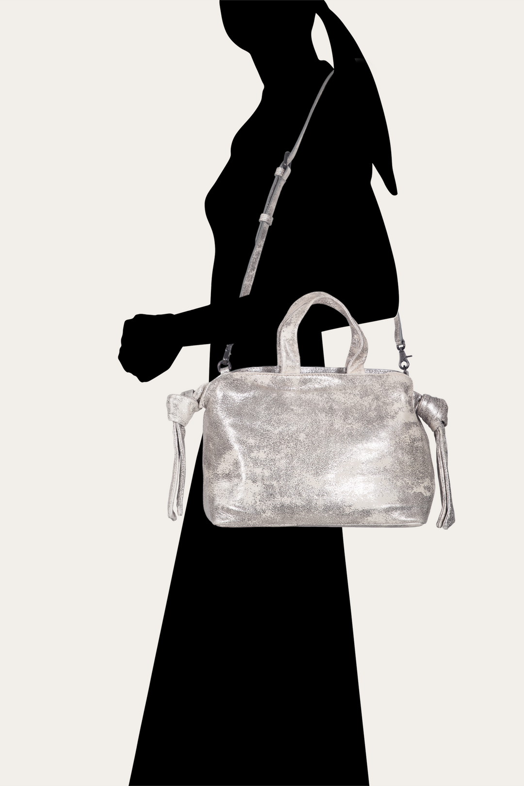 Women's Nora Satchel Handbag Cream Metallic - Frye