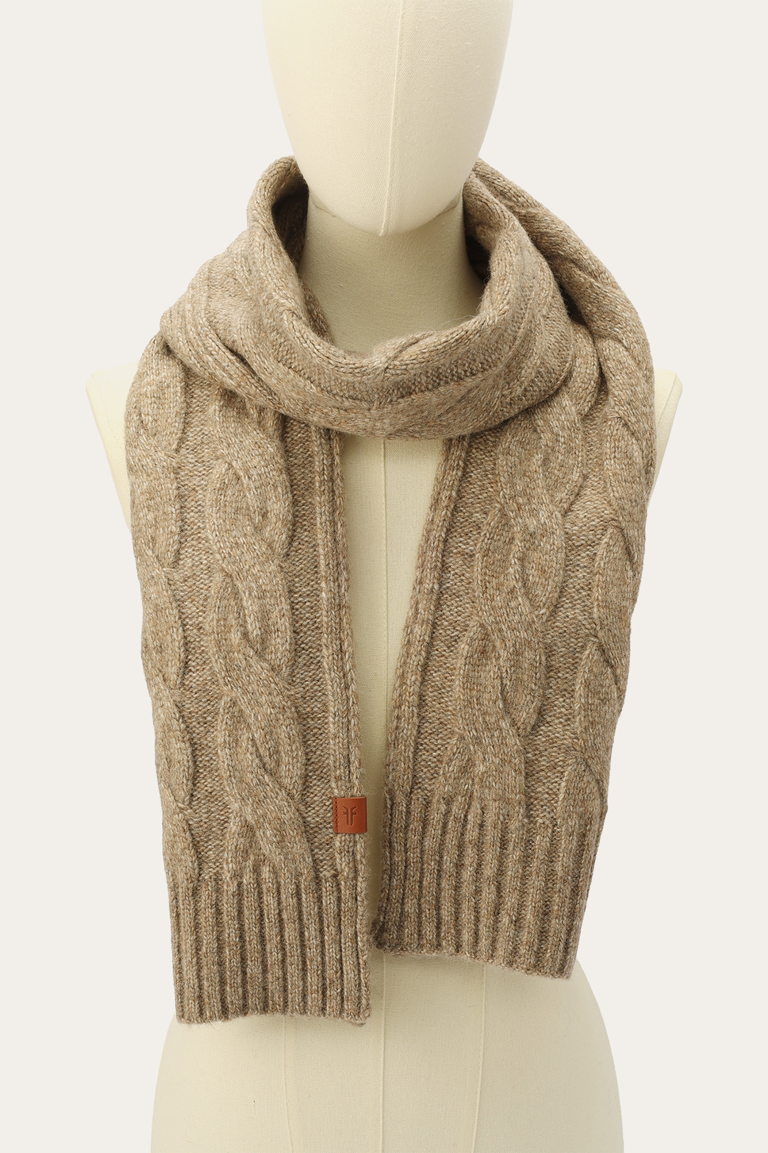 Burnt Olive Wide Cable Scarf Burnt Olive - Frye