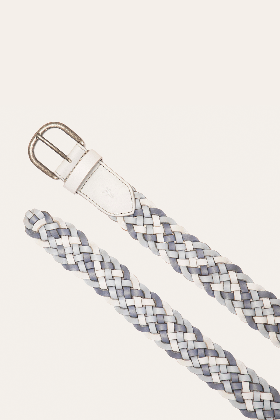 35mm Washed Denim Woven Leather Belt Washed Denim - Frye