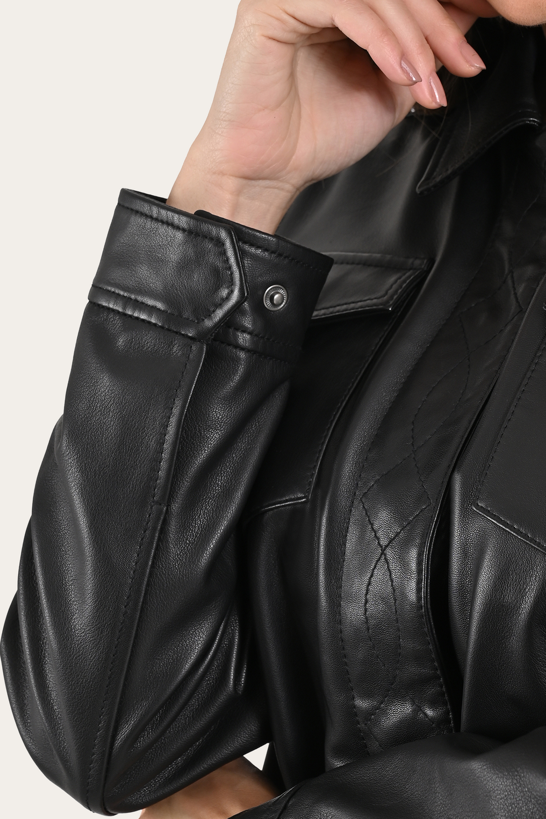 Black Bailor Shirt Jacket Black - Frye