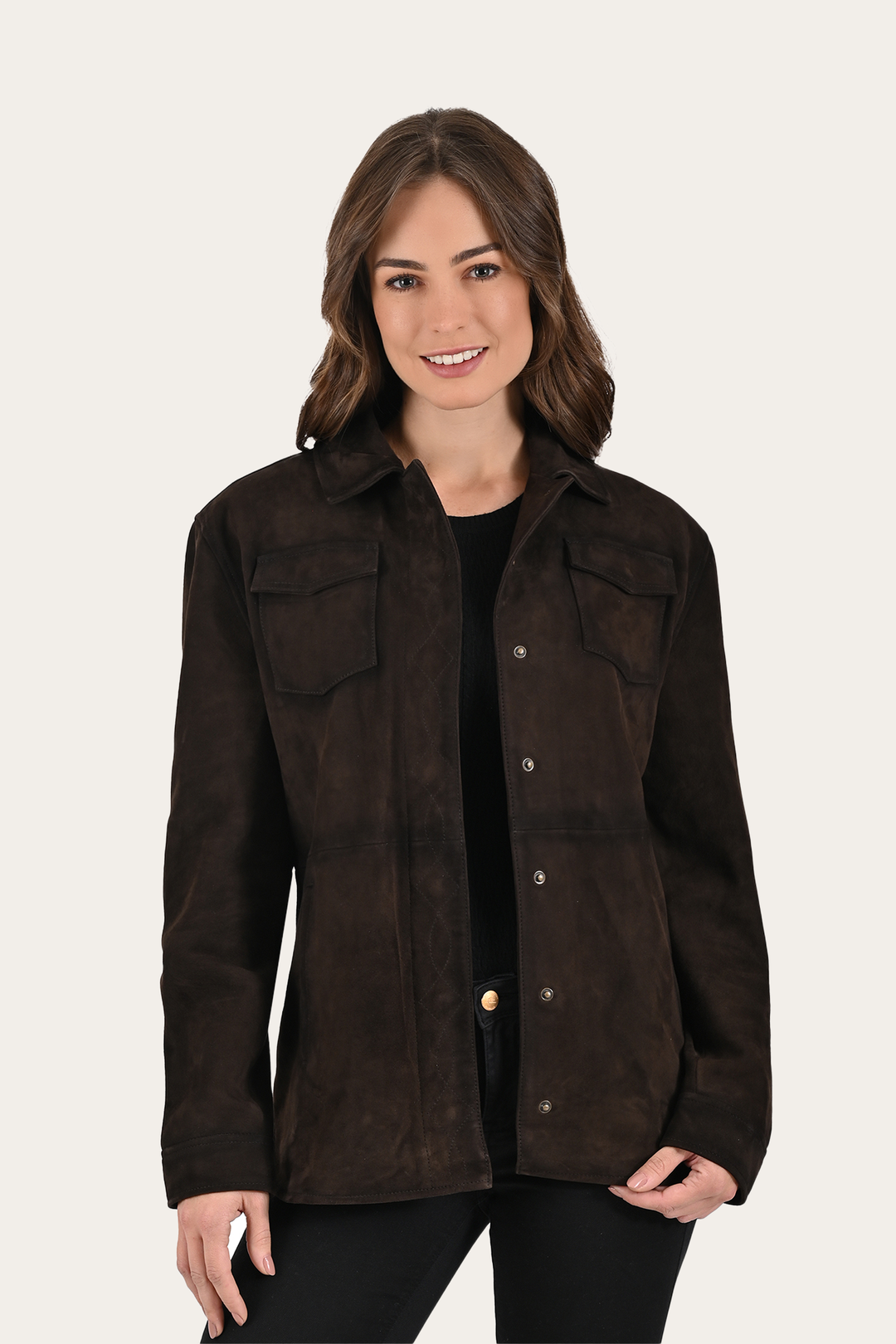 Dark Brown Avett Overshirt Jacket Dark Brown - Frye