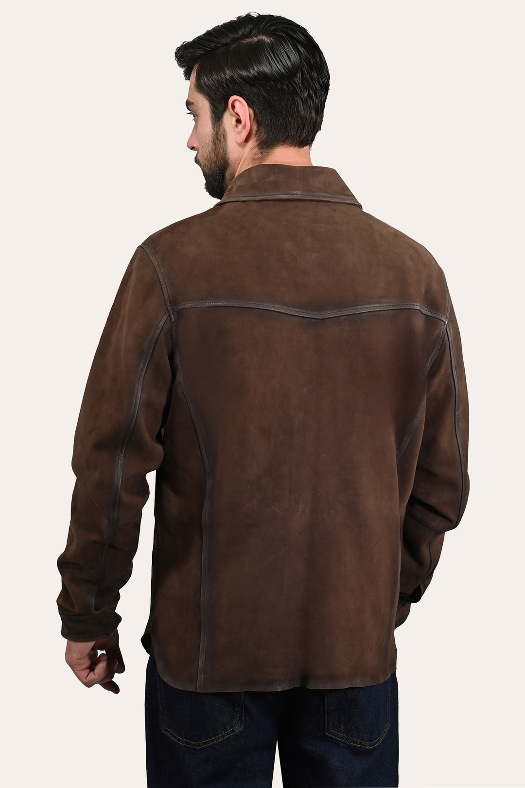 Men’s Dark Brown Brody Suede Shacket Dark brown - Frye