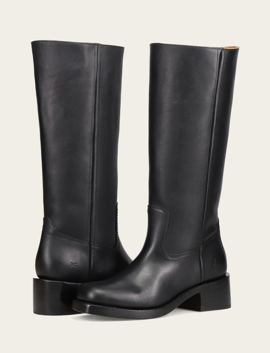 Women's Black Campus 14L Boots Black - Frye