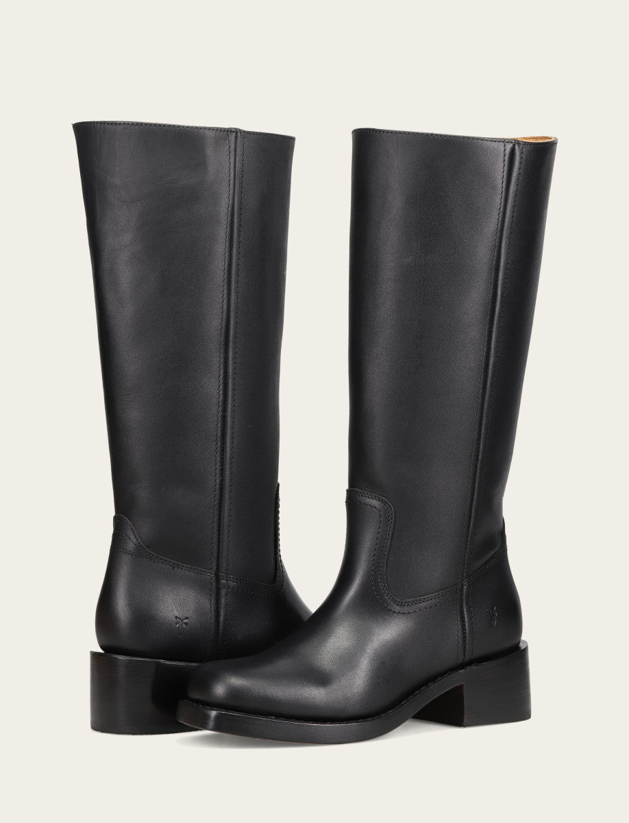 Women's Black Campus 14L Wide Calf Boots Black - Frye
