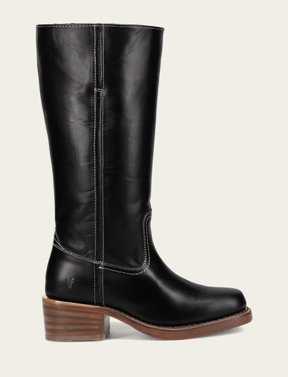 Women's Campus 14L Jet Black Wide Calf Boots Jet Black - Frye