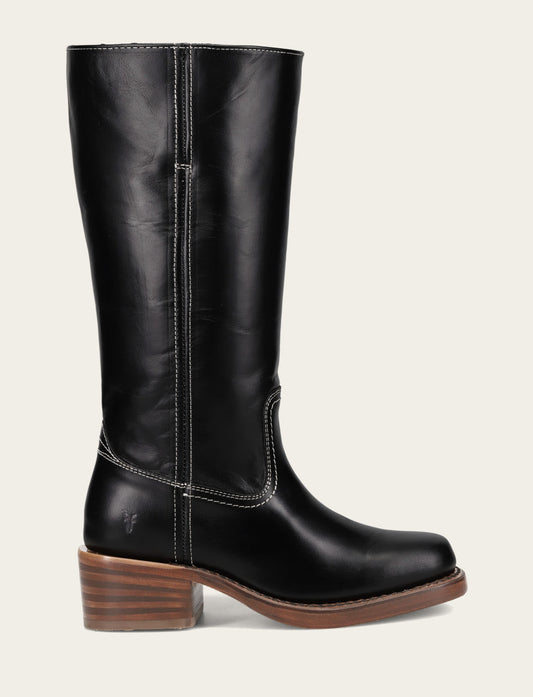 Women's Campus 14L Jet Black Wide Calf Boots Jet Black - Frye