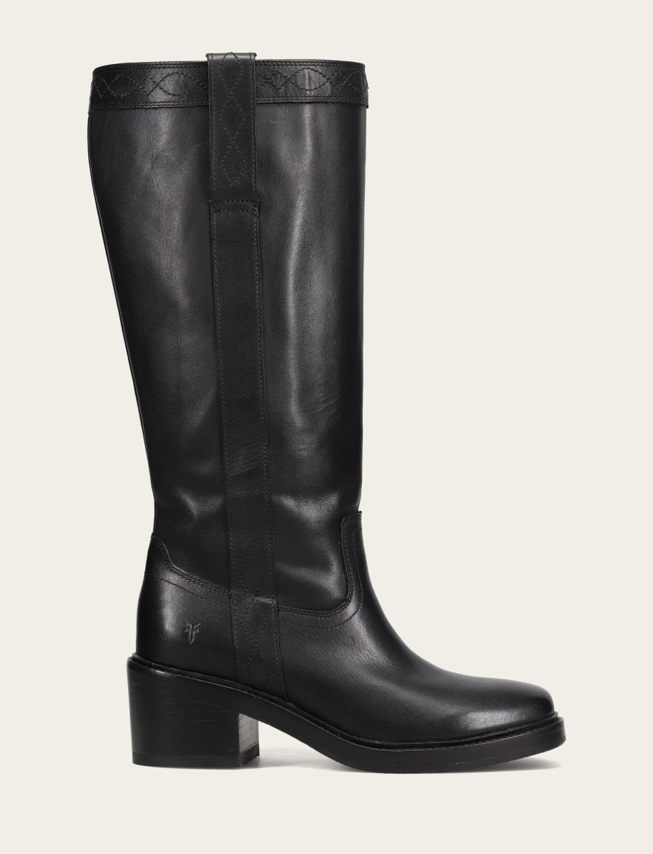 Women's Black Kate Pull On Wide Calf Tall Boots Black - Frye