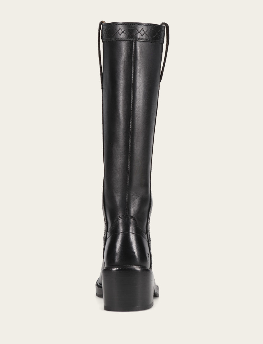 Women's Black Kate Pull On Wide Calf Tall Boots Black - Frye