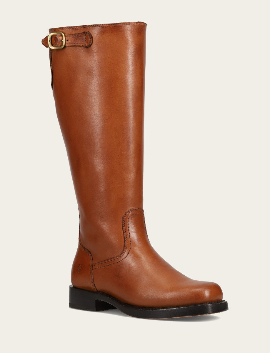 Women's Cognac Campus Low Heel Tall Riding Wide Calf Boot Cognac - Frye
