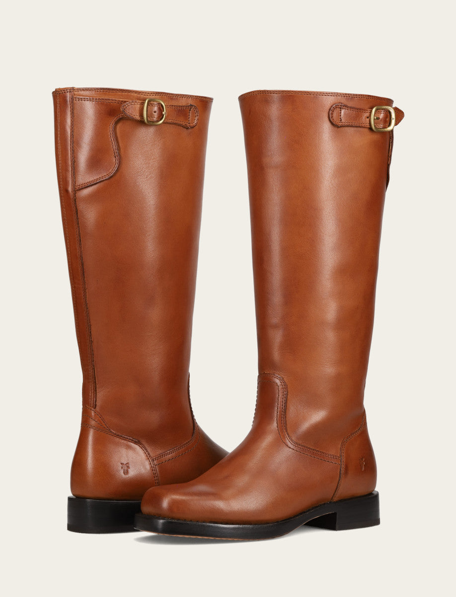 Women's Cognac Campus Low Heel Tall Riding Wide Calf Boot Cognac - Frye