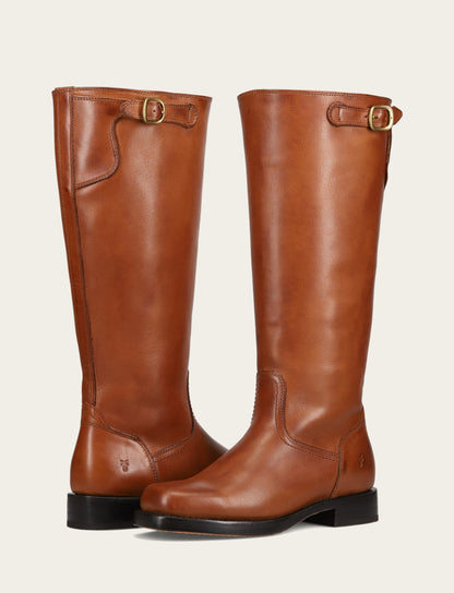 Women's Cognac Campus Low Heel Tall Riding Wide Calf Boot Cognac - Frye