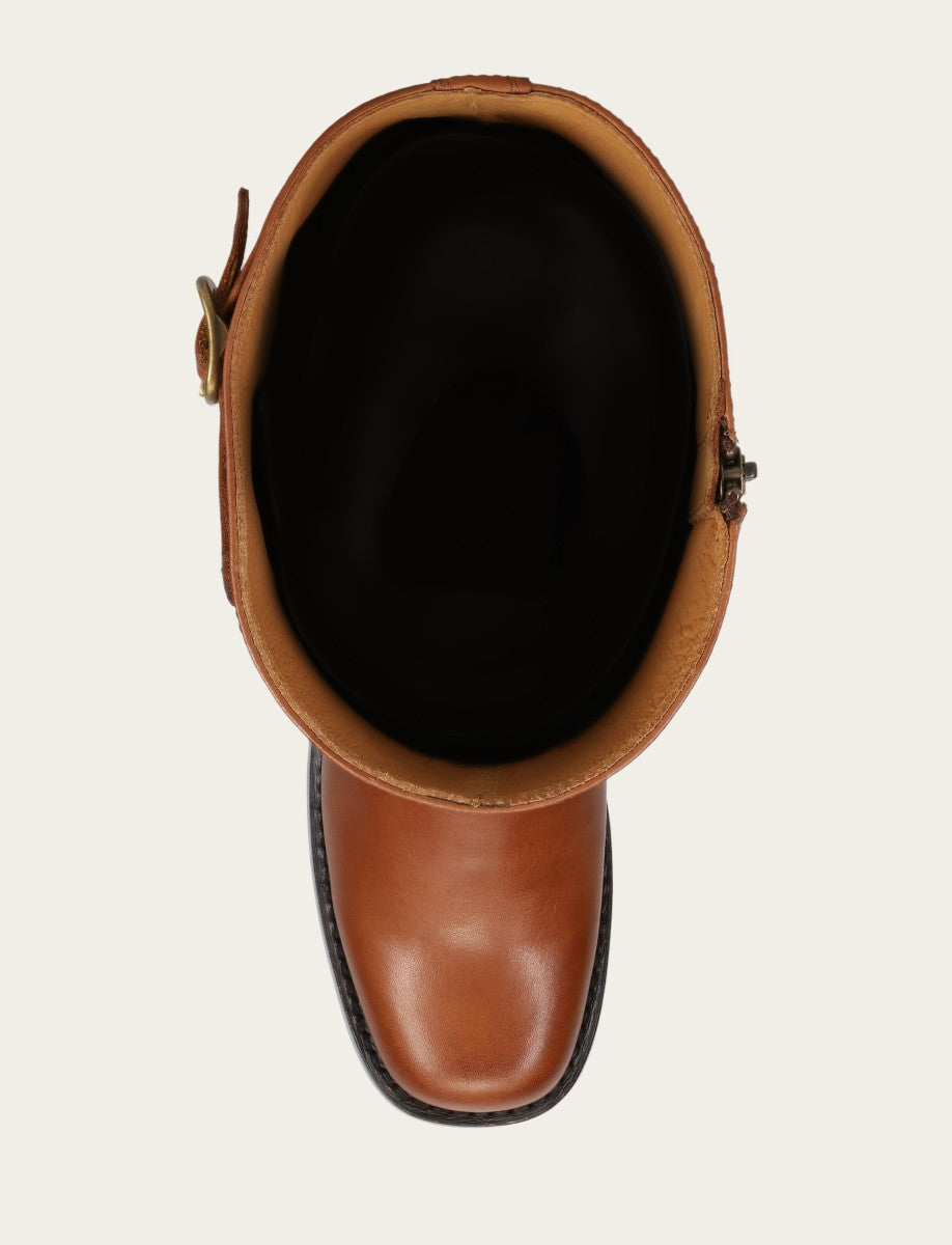 Women's Cognac Campus Low Heel Tall Riding Wide Calf Boot Cognac - Frye