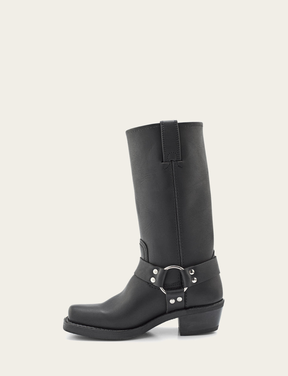 Women's Black Harness 12R Boots Black - Frye