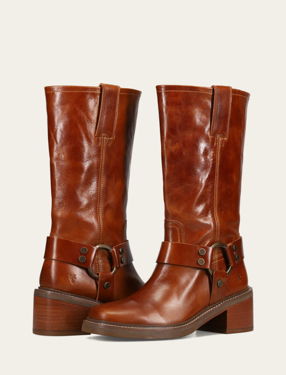 Women’s Amber Knee-High Kate Harness Boot Amber - Frye