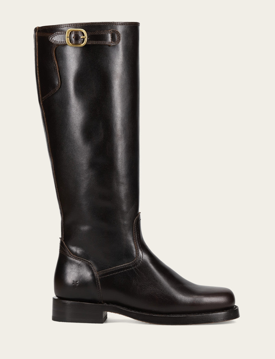 Women's Bourbon Campus Low Heel Tall Riding Boot Bourbon - Frye