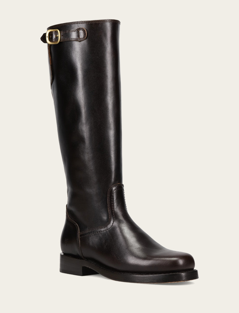 Women's Bourbon Campus Low Heel Tall Riding Boot Bourbon - Frye