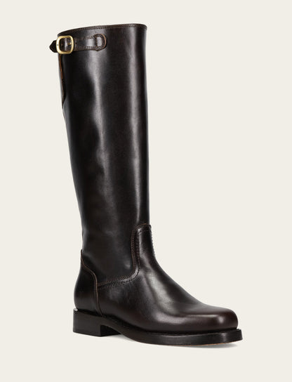 Women's Bourbon Campus Low Heel Tall Riding Boot Bourbon - Frye