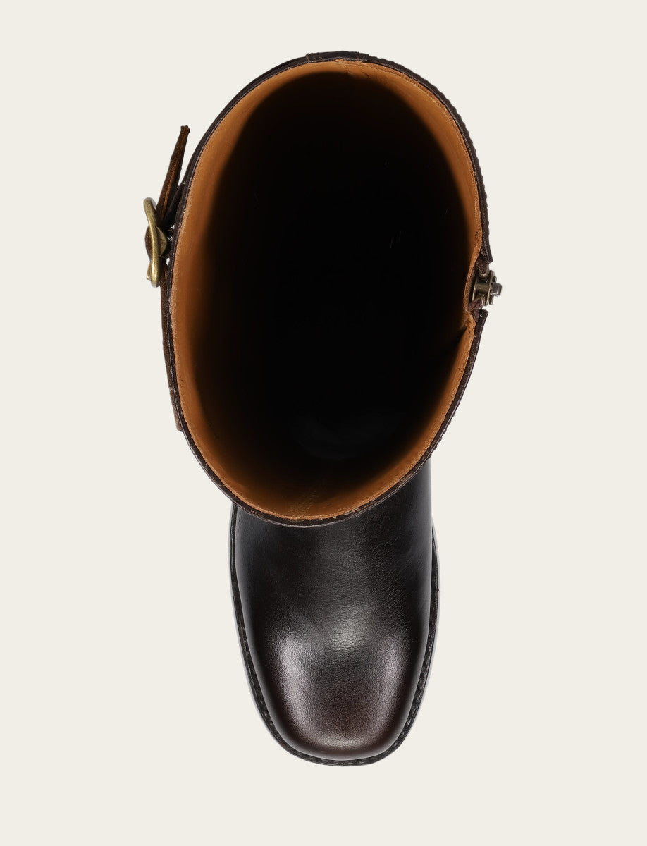 Women's Bourbon Campus Low Heel Tall Riding Boot Bourbon - Frye