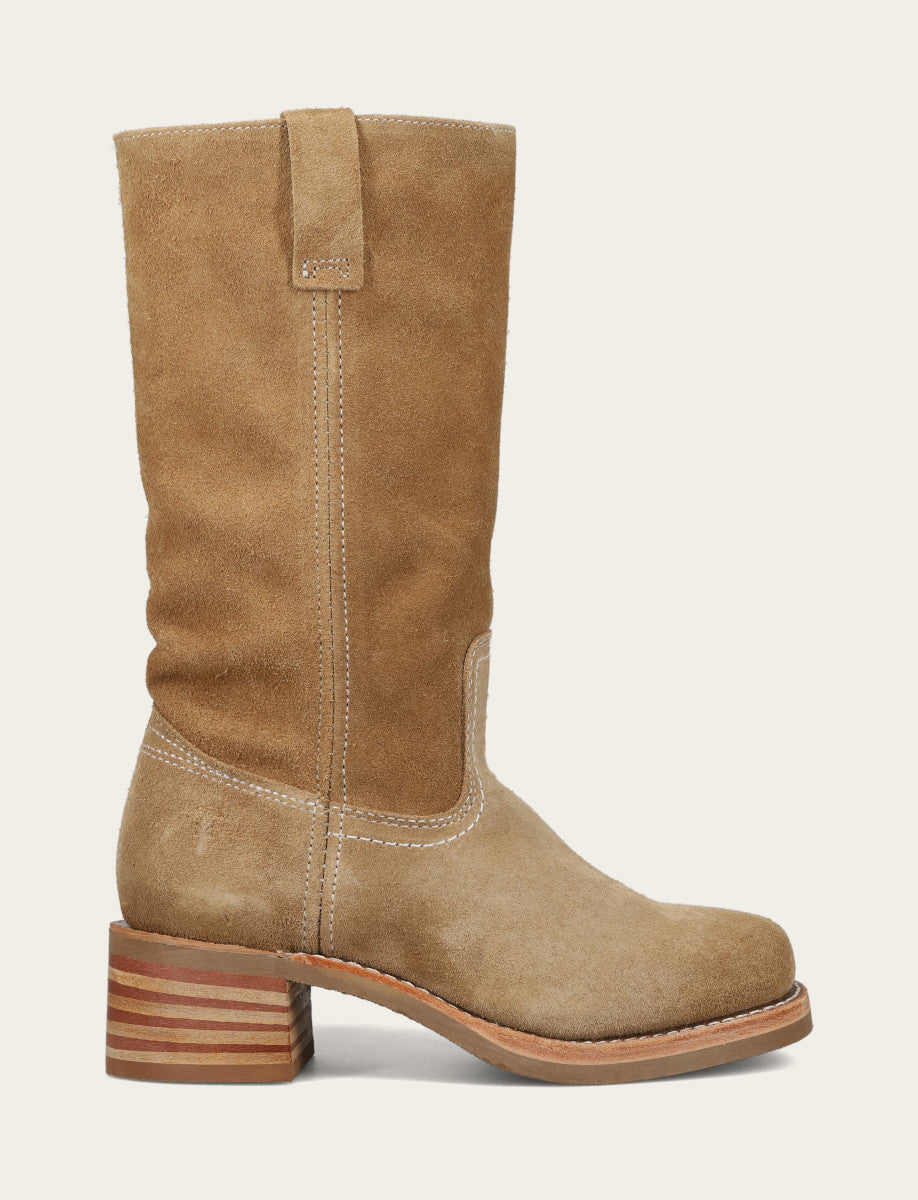 Women's Tan Buck Campus 12R Boots Tan Buck - Frye