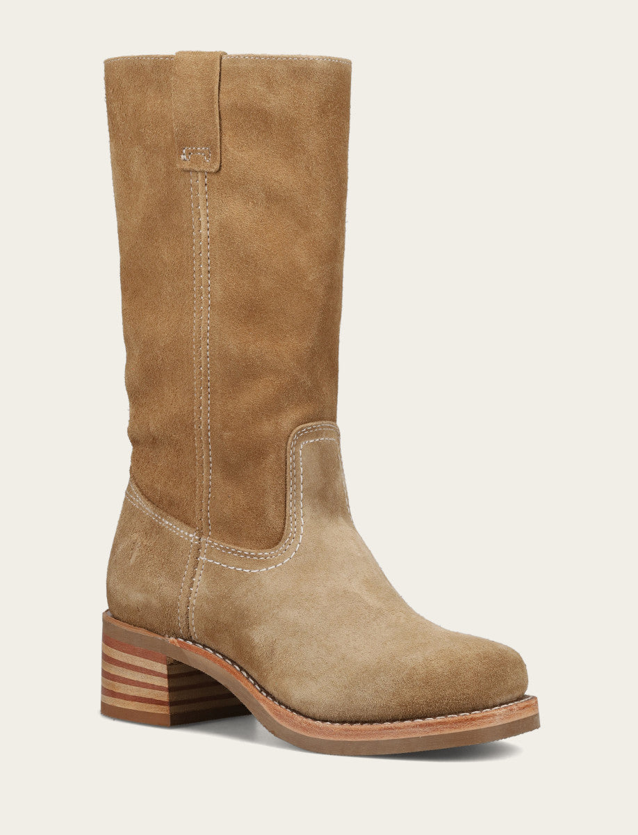 Women's Tan Buck Campus 12R Boots Tan Buck - Frye