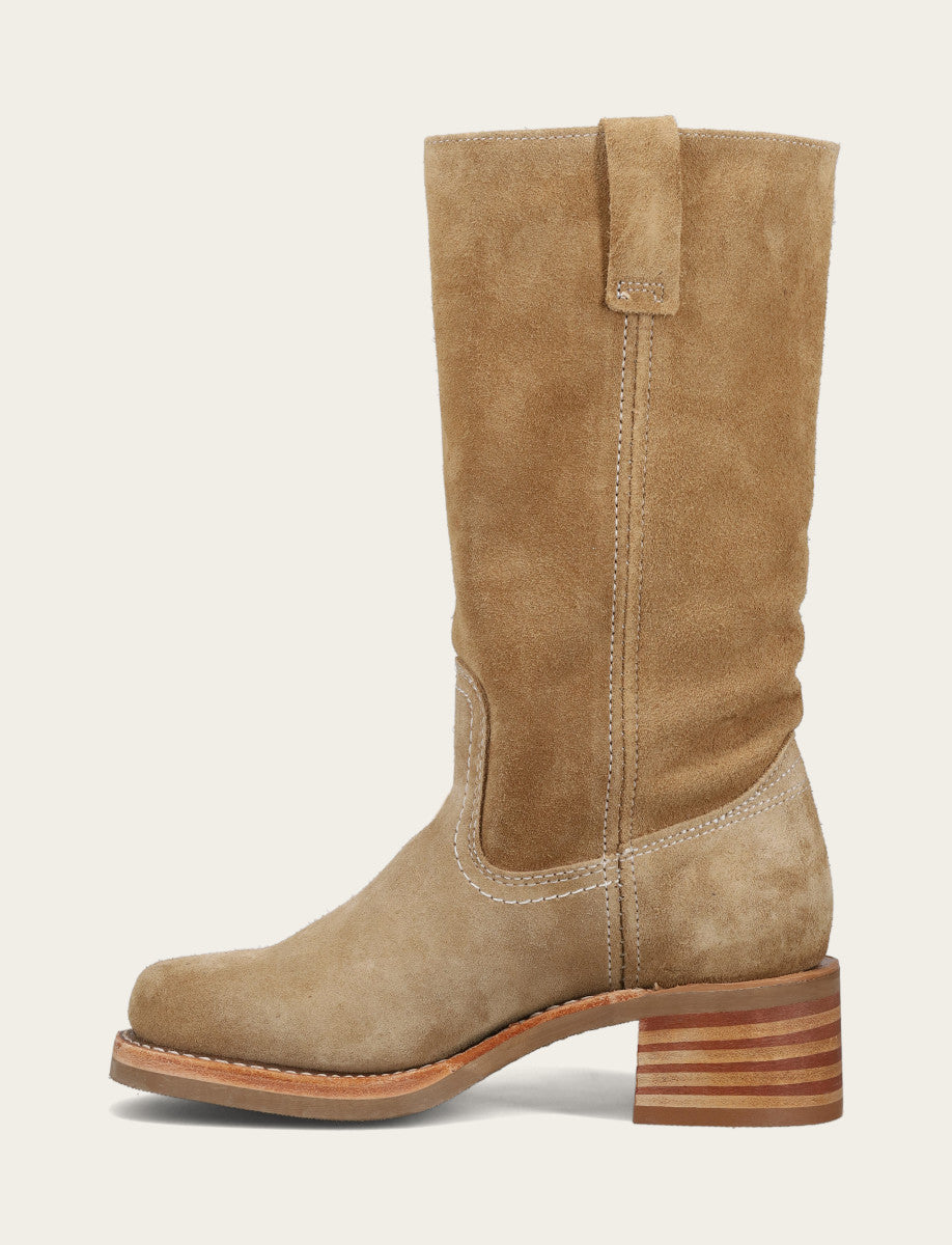 Women's Tan Buck Campus 12R Boots Tan Buck - Frye
