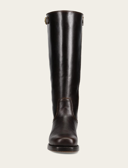 Women's Bourbon Campus Low Heel Tall Riding Wide Calf Boot Bourbon - Frye
