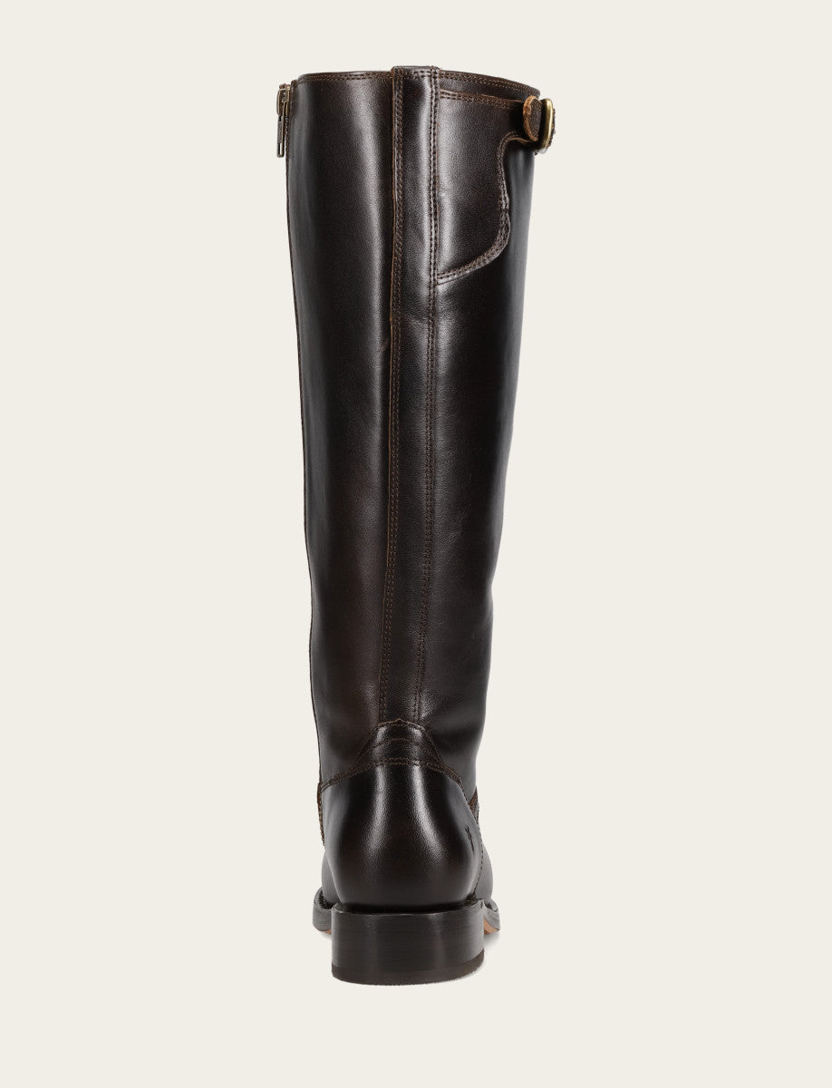 Women's Bourbon Campus Low Heel Tall Riding Wide Calf Boot Bourbon - Frye
