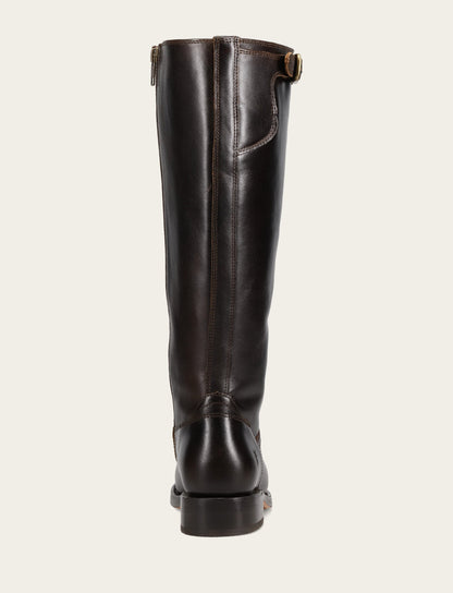 Women's Bourbon Campus Low Heel Tall Riding Wide Calf Boot Bourbon - Frye