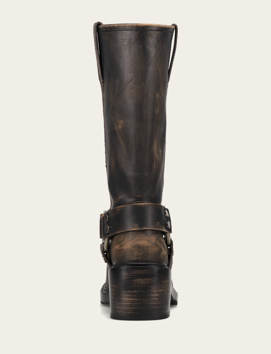 Women's Distressed Black Kate Harness Boot Distressed Black - Frye