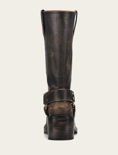 Women's Distressed Black Kate Harness Boot Distressed Black - Frye