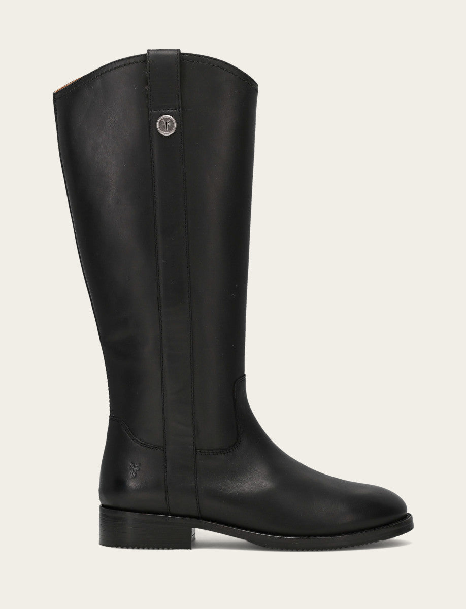 Women's Black Melissa Button Tall Inside Zip Wide Calf Boot Black - Frye