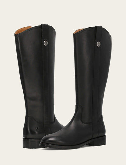 Women's Black Melissa Button Tall Inside Zip Wide Calf Boot Black - Frye