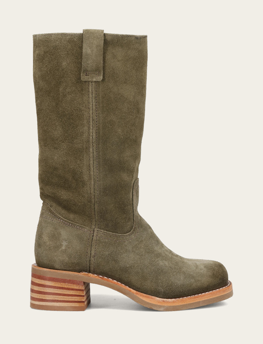 Women's Olive Campus 12R Boots Olive - Frye