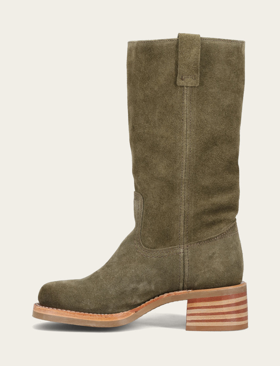 Women's Olive Campus 12R Boots Olive - Frye