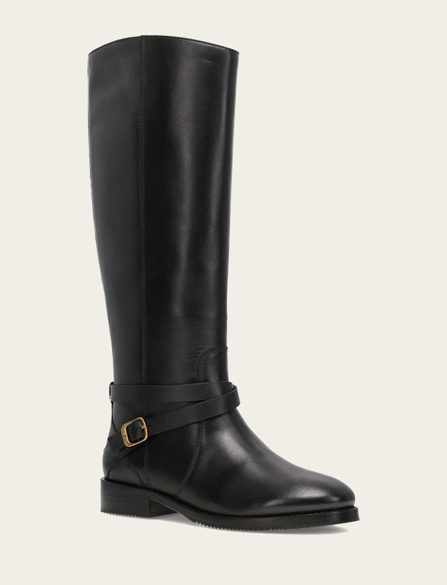 Women's Black Melissa Belted Riding Boot Black - Frye