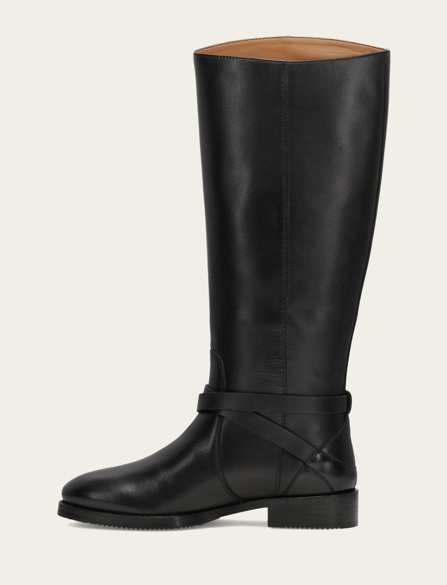 Women's Black Melissa Belted Riding Boot Black - Frye