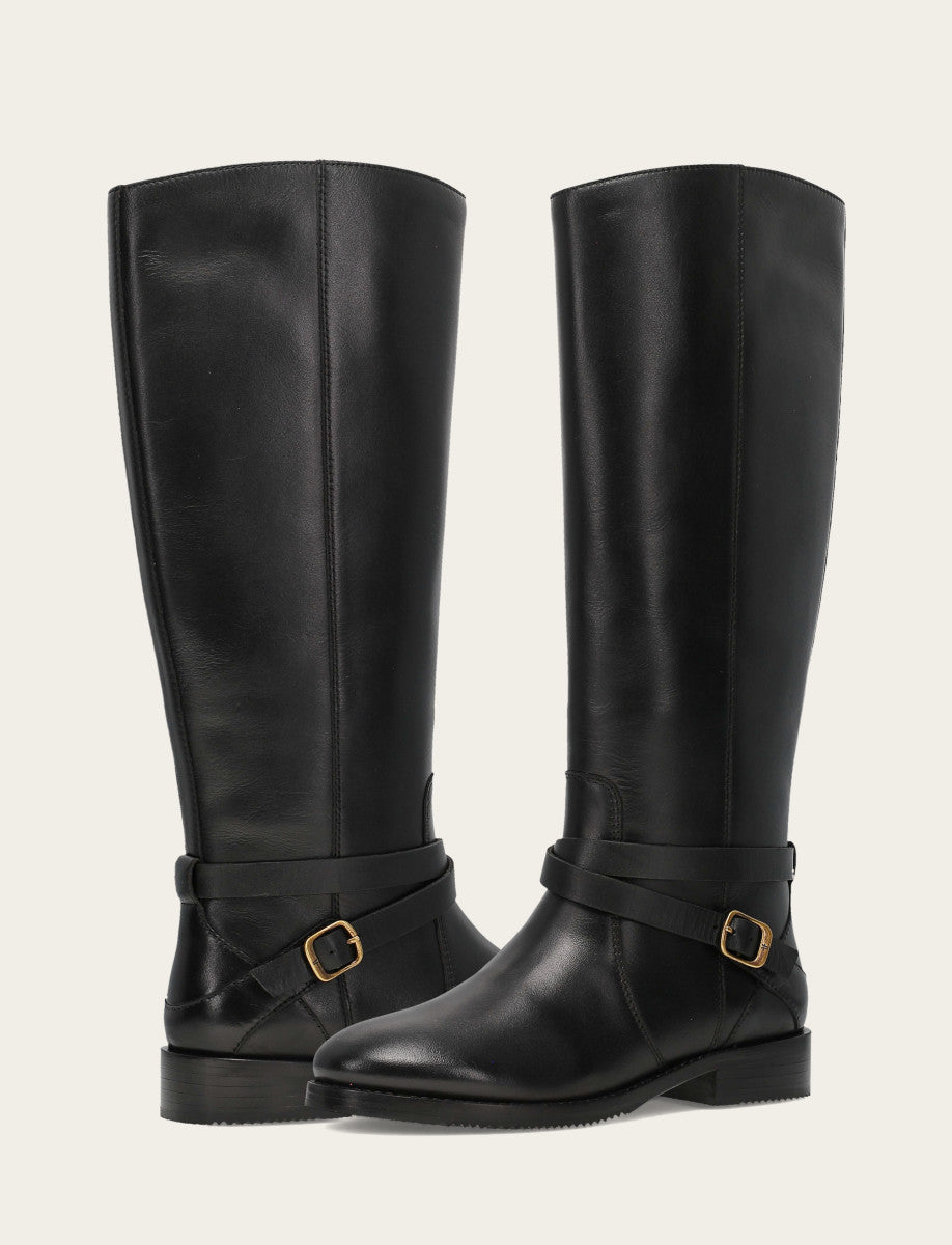 Women's Black Melissa Belted Riding Boot Black - Frye