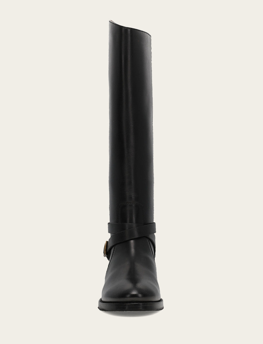 Women's Black Melissa Belted Riding Boot Black - Frye