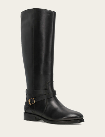 Women's Black Melissa Belted Riding Wide Calf Boot Black - Frye