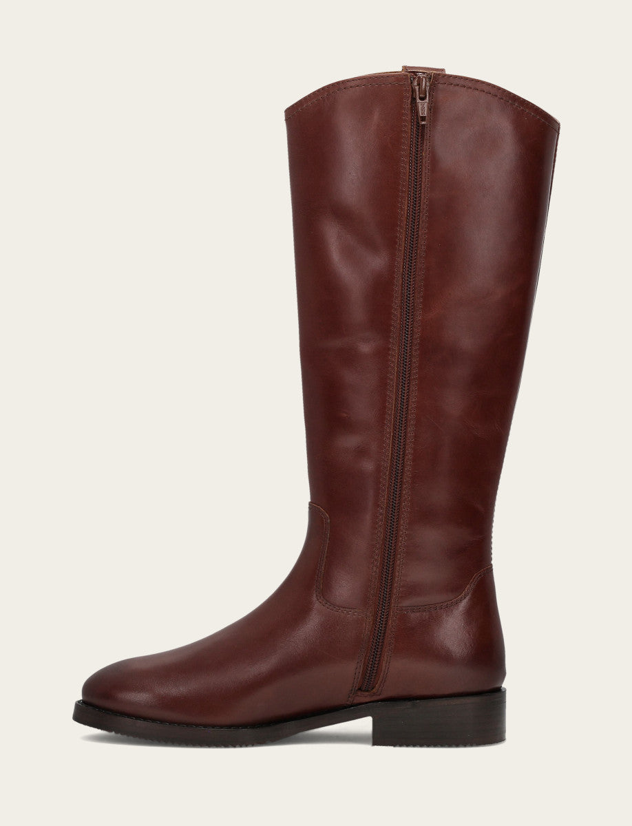 Women's Saddle Melissa Button Tall Inside Zip Boot Saddle - Frye