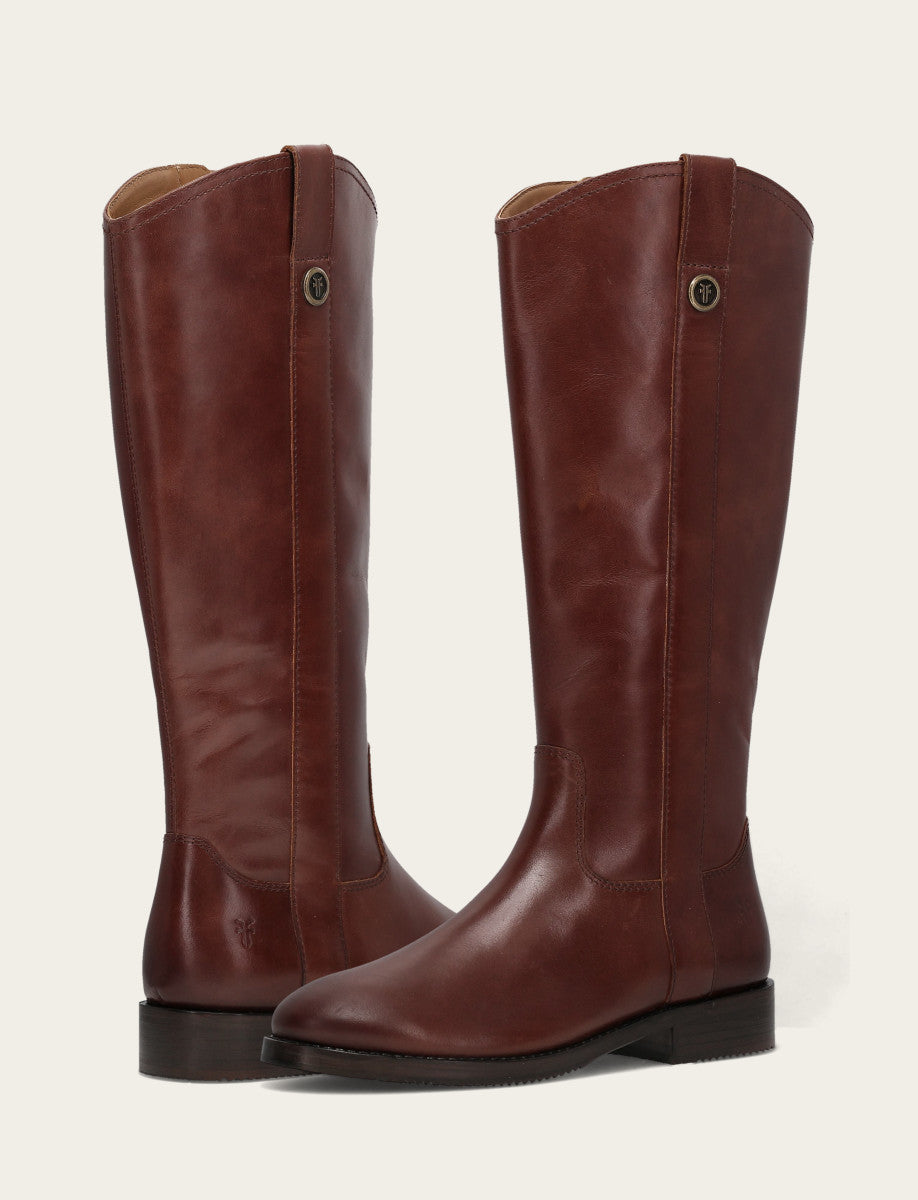 Women's Saddle Melissa Button Tall Inside Zip Boot Saddle - Frye