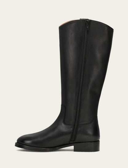 Women's Black Melissa Button Tall Inside Zip Boot Black - Frye
