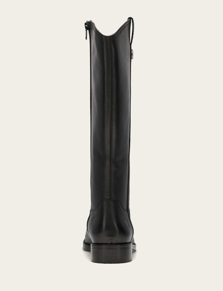 Women's Black Melissa Button Tall Inside Zip Boot Black - Frye