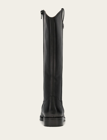 Women's Black Melissa Button Tall Inside Zip Boot Black - Frye