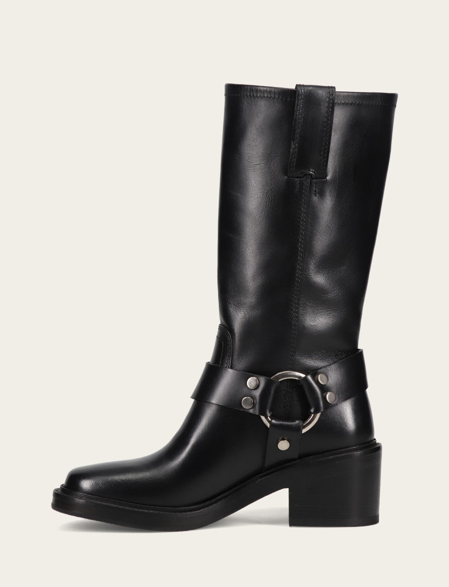 Women's Black Kate Harness Boots Black - Frye