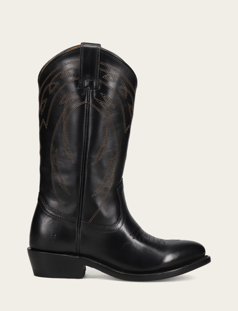 Women's Black Billy Pull On Deco Stitch Boots Black - Frye
